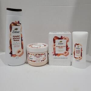 4pk Dove Limited Edition Holiday Treats Maple Glazed Donut Body Care Set